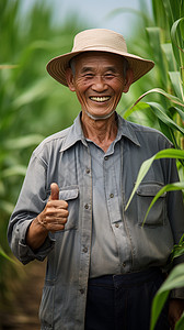 开心欢乐的农民图片