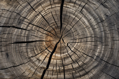 破损的木制树桩图片