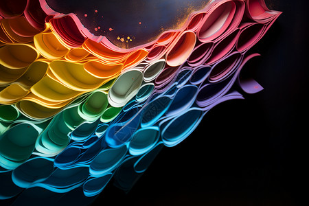 彩色的抽象光谱图片