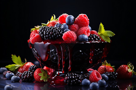 鲜艳美味草莓美味的果冻背景