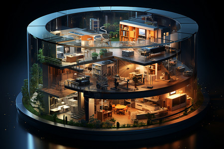 住宅房屋的模型背景图片