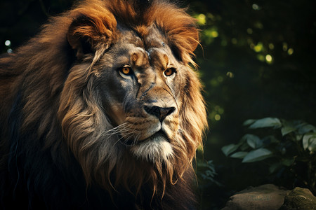 丛林里的凶猛豹子背景图片