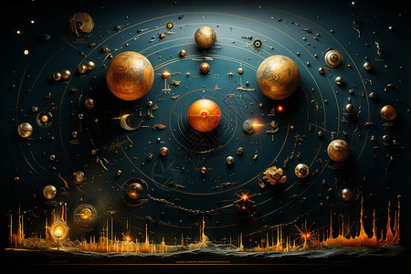 创建的宇宙星球模型图片