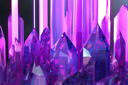 漂亮的紫色水晶图片