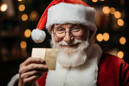 微笑的圣诞老爷爷背景图片