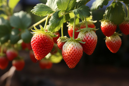 养殖的水果草莓背景图片