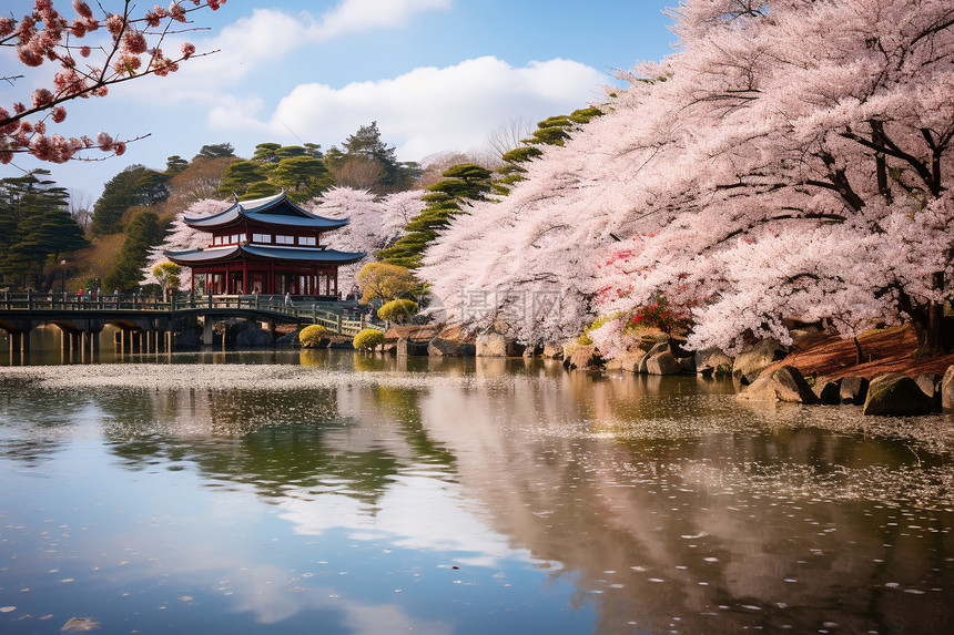日本京都的寺庙景色图片