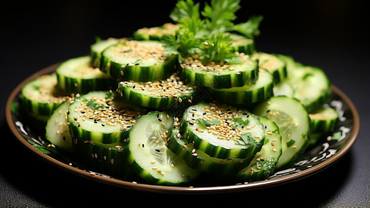 蔬菜沙拉芝麻芝麻酱图片