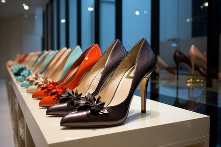 新品热卖时尚女鞋新品展—群女之美背景