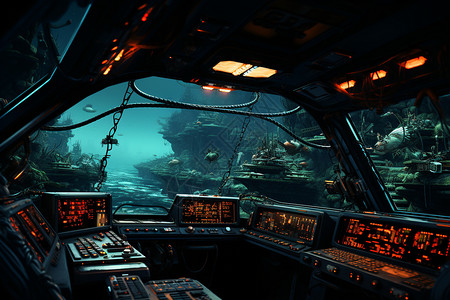 潜艇导航控制室图片