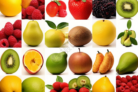 新鲜桃子五彩斑斓的水果设计图片