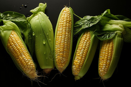 新鲜的玉米背景图片