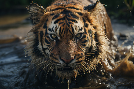 野生动物老虎背景图片