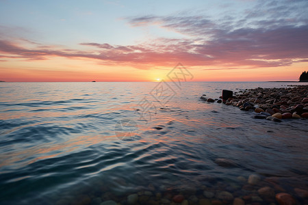 黄昏的浪漫背景图片