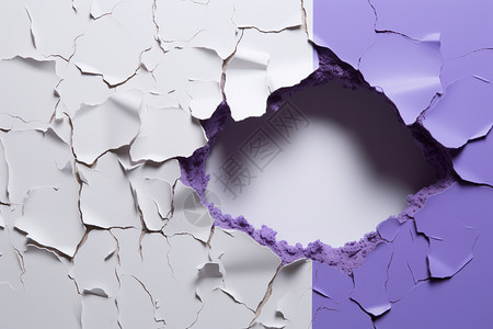 开裂的紫色墙面图片