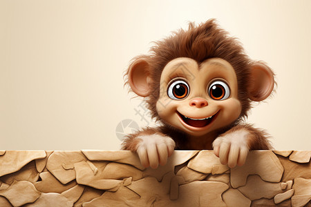 可爱的猴子卡通的可爱猴子设计图片