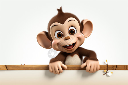 卡通的猴子猴子模型素材高清图片