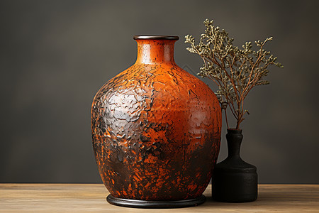 陶器花纹素材精致酒罐背景