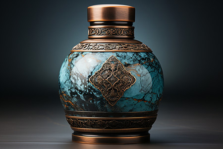 陶器花纹素材蓝白瓷花瓶背景