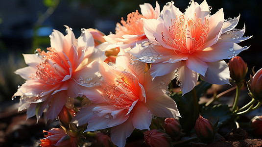 美丽的昙花妖娆粉色昙花高清图片