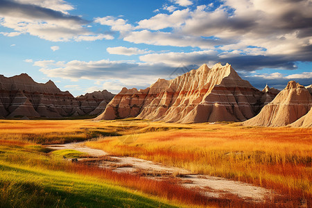 著名的沙石丘陵景观背景图片