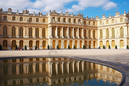 古老的凡尔赛宫背景图片
