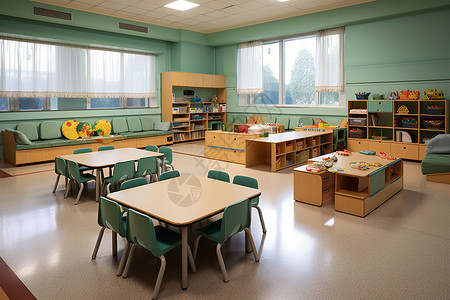 现代幼儿园幼儿园的活动教室背景