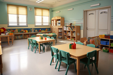 现代的幼儿园教室图片