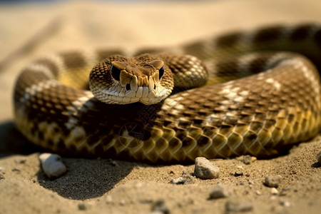 蛇盘剑素材盘卧的响尾蛇背景