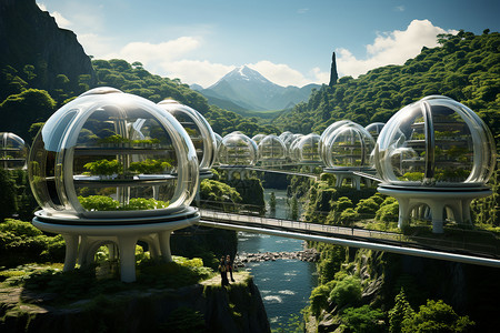 潜河生态未来城市中的温室设计图片