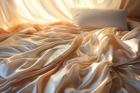 丝绸床枕套真丝枕套高清图片