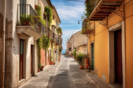 古典的欧洲城镇街道背景图片