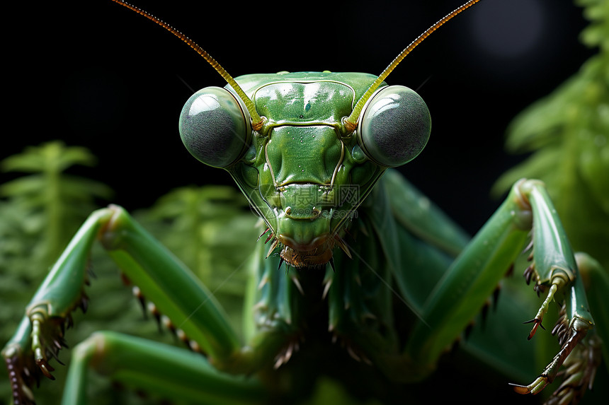 大眼睛的螳螂图片