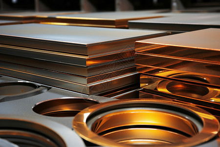 工厂生产的金属面板材料图片