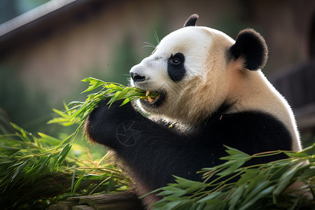 熊猫正在吃竹子图片