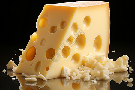 一块奶酪食品楔子高清图片