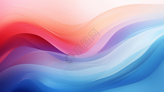 彩色抽象的波浪线背景图片
