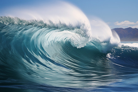 涡流汹涌澎湃的大浪背景