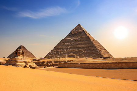 历史古老的金字塔背景图片