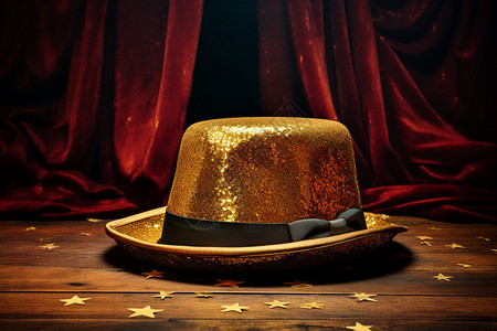 金色的帽子背景图片