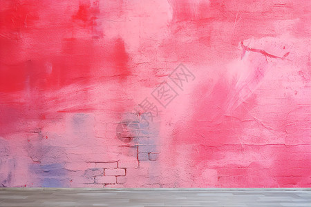 涂上粉色的砖墙图片