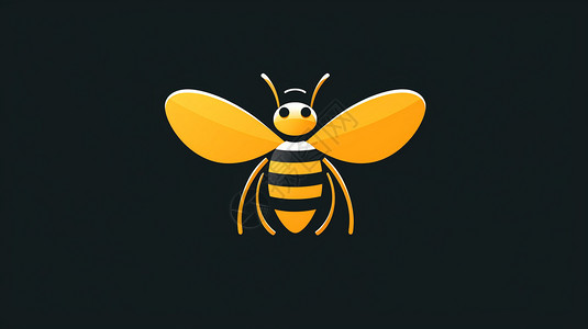 logo图案蜜蜂设计图案插画