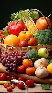 丰富的蔬菜水果背景图片