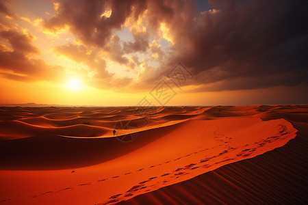 沙丘上的景色高清图片