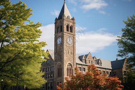大学的钟楼图片