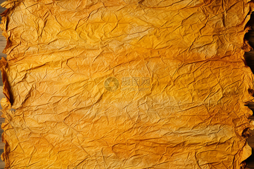皱皱巴巴的黄色羊皮纸材质图片