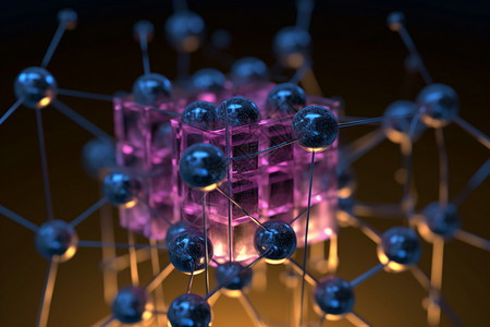 化学分子结构立方体图片