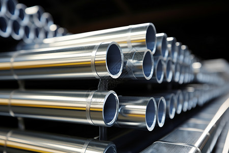 工业生产的金属钢管图片