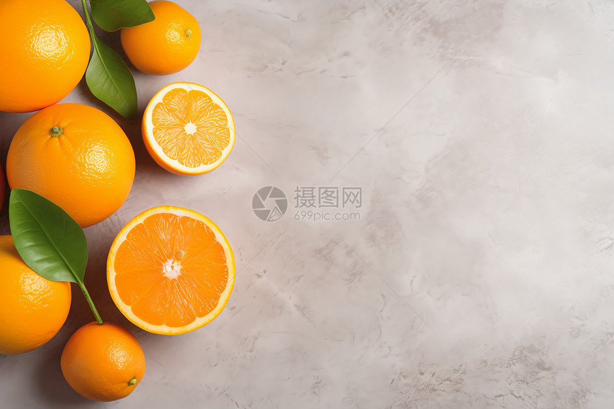 鲜榨的橙子图片