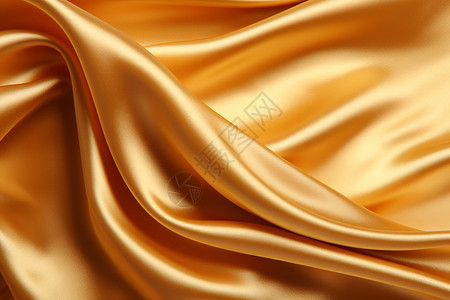 光滑的金色绸缎面料背景图片